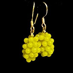 Green grapes earrings